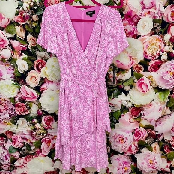 Tahari Dresses & Skirts - Tahari ASL Orchid Snake Print Dress Size 8